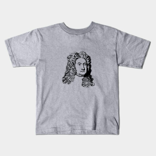 Isaac Newton Kids T-Shirt by PlanetJoe